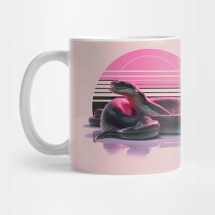 Anaconda in retro sunset Mug